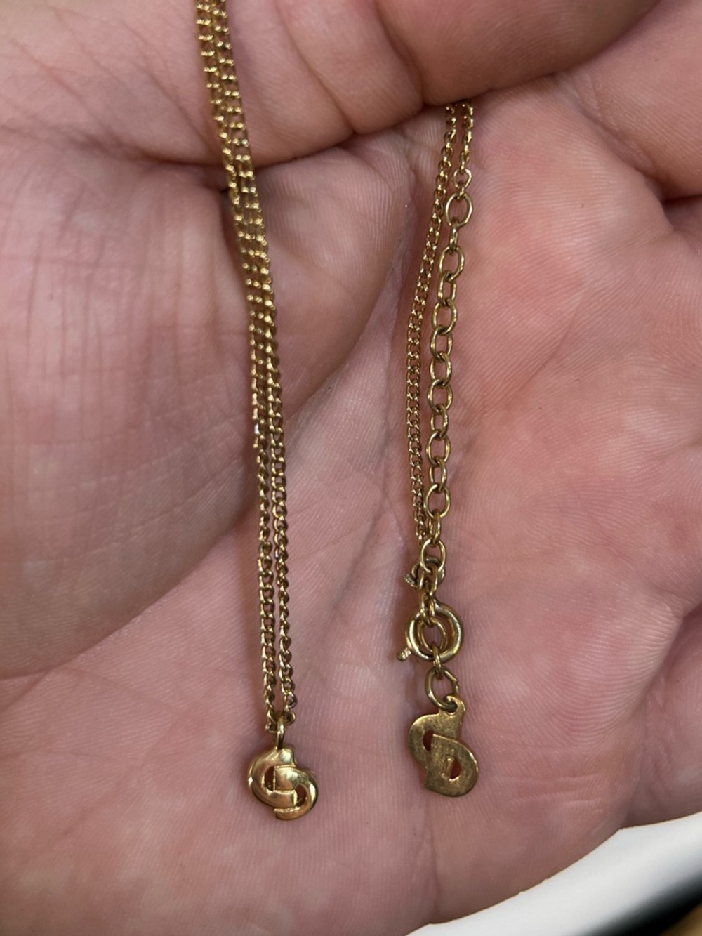 DIOR GOLD PLATED NECKLACE